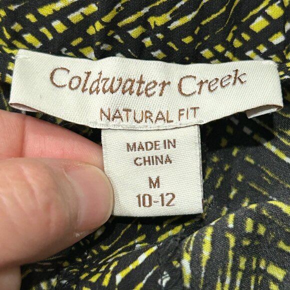 Coldwater Creek Womens Natural Fit Drawstring Pants Size M Multicolor Chevron - Picture 6 of 10